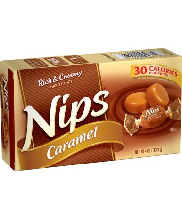 Nips Caramel Candy, 4 Ounce Box (Pack of 12) Caramel 4 Ounce (Pack of 12)