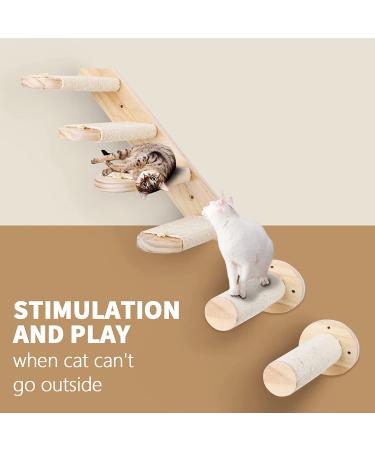 Wall Mounted Cat Furniture Set with Hammock, Stairs, Shelf, and Perch - Ideal for Large Cats and Kittens to Sleep, Play, and Climb - Buy Online on GoSupps.com