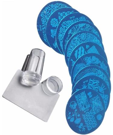 Nail Art Stamping Kit Manicure Stamper Plate Tool Nail Transparent Printing Templates Stampers & Scrapers - Buy Online on GoSupps.com