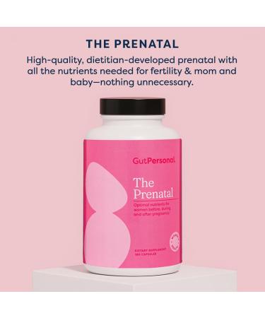 GutPersonal The Prenatal Supplement Alleviates Morning Sickness and Contains Essential Nutrients Formulated to be The Complete Prenatal and Postnatal Support - 180 Capsules - Buy Online on GoSupps.com