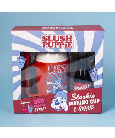Slush Puppie Slushie Making Cup with Red Cherry Syrup. Make Your Own Authentic Slush Puppie. Includes 300ml Capacity Cup & 180ml Syrup. Officially Licensed Slush Puppie Merchandise. - Buy Online on GoSupps.com