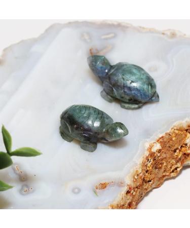 Labradorite Tortoise - Good Luck Natural Reiki Healing Stone | Small Grey Tortoise Crystal - Buy Online on GoSupps.com