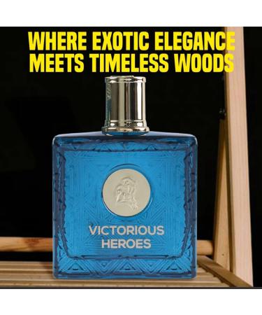 VICTORIOUS HEROES Cologne for Men Eau de Toilette Elegant Cedarwood and Vanilla Fragrance 3 FL.OZ Natural Spray Long Lasting - Buy Online on GoSupps.com