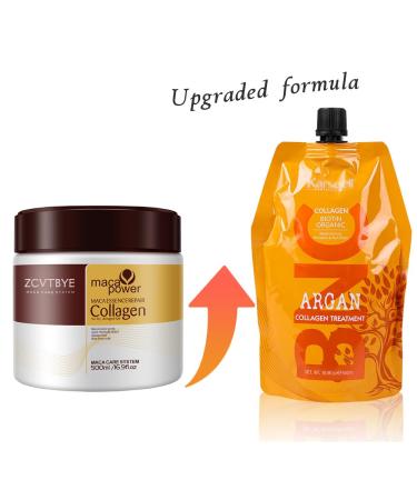 Buy Collagen BNC Hair Treatment Mask & Argan Oil - Best Deep Conditioning for Dry Damaged Hair (500ml + 50ml) - International Shipping Available - Buy Online on GoSupps.com