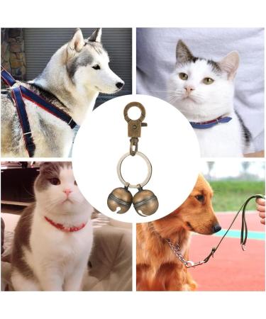 WUTUDMAI 2 Pairs Extra Loud Cat & Dog Bells Sturdy Brass Bells for Pets Collar Charm Pendant Bells with Clasp Swivel Pet Tracker - Buy Online on GoSupps.com
