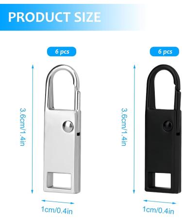 12-Piece Zipper Replacement Set for Clothing Jackets & Suitcases - High-Quality Zipper Sliders & Pull Tabs for DIY Crafting - Buy Online on GoSupps.com