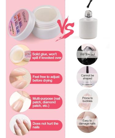 Ebanku Fixed Nail Glue Assembly Gel for Gel Nails - UV Nail Glue for Tips & Artificial Nails | Strong & Durable Nail Adhesive (4 Pack) - Buy Online on GoSupps.com