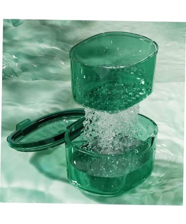 Minkissy Retainer Storage Box Case - False Teeth Holder & Cleaning Case for Braces Travel - Ideal Prosthesis Container & Bathing Box - Buy Online on GoSupps.com