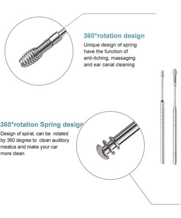 6-Piece Ear Pick Earwax Removal Kit with Innovative Spring Tool in Purple Storage Box - Buy Online on GoSupps.com