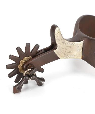 Horse Spurs Low Carbon Steel Horse Boot Spurs Decoration West Cowboy Style Horse Spurs for Riding - Buy Online on GoSupps.com