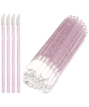 Limko Lip Brushes Disposable Make Up Brush Lipstick Lip Gloss Wands Applicator Tool Makeup Beauty Tool Kits (50PCS-Pink)