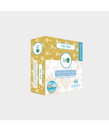 360Feel Bay Rum Soap - Handmade Men's Bar with Woodsy Spicy Scent - Perfect Gift for Men - Castile Shaving Soap - Buy Online on GoSupps.com