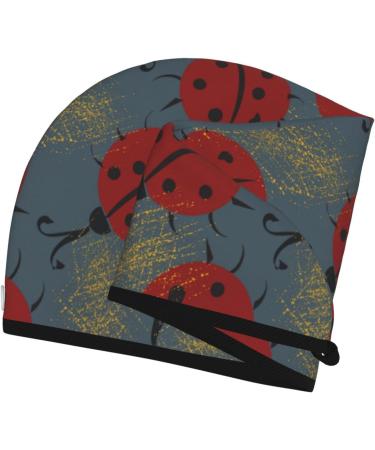 Hair Towel Wrap with Button - Quick Drying Ladybug Towel Turban for Effortless Hair Care - Buy Online on GoSupps.com