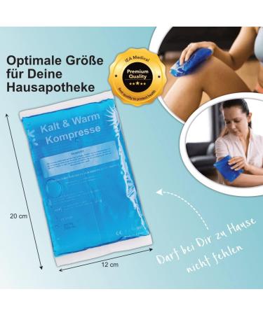 Buy IEA Medical Cold Warm Compress Set | 12x20 cm Reusable Gel Cooling Packs for Bruises & Insect Bites - 3 Pack - Buy Online on GoSupps.com