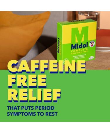 Midol Complete Caffeine Free Menstrual Pain Relief Caplets - 24 Count Pack - Buy Online on GoSupps.com