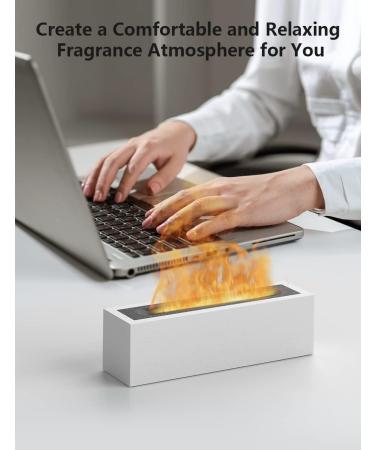 Shiawase Aroma Diffuser with Flame Effect | Essential Oils Diffuser 200ml | 2 Color Light Humidifier for Home Office Yoga & Kids - Gray - Buy Online on GoSupps.com