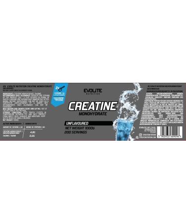 Evolite Nutrition Creatine Monohydrate 1000g - Best Pre Workout Booster with Taurine - Flavorful Creatine Powder for Enhanced Performance - International Shipping Available - Buy Online on GoSupps.com
