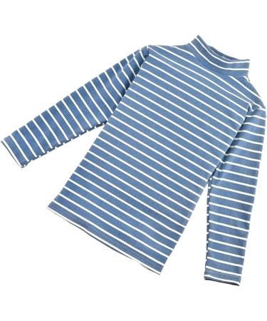 2 Pack Boys Girls Striped Fleece Thermal Underwear Tops | Long Sleeve T-Shirts 7-8 Years | Black Blue - Buy Online on GoSupps.com