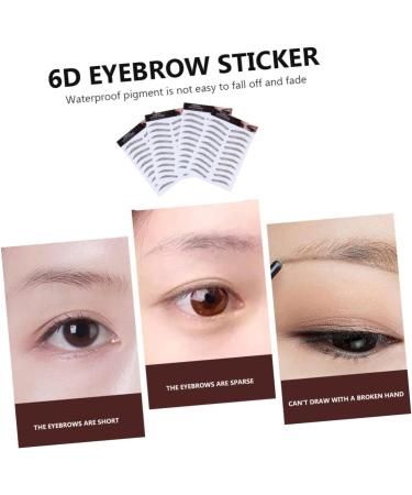 FOMIYES 12 Pcs Eyebrow Stickers Waterproof Stickers Makeup Brow Sticker Artificial Eyebrow Make up 4d Mold - Buy Online on GoSupps.com
