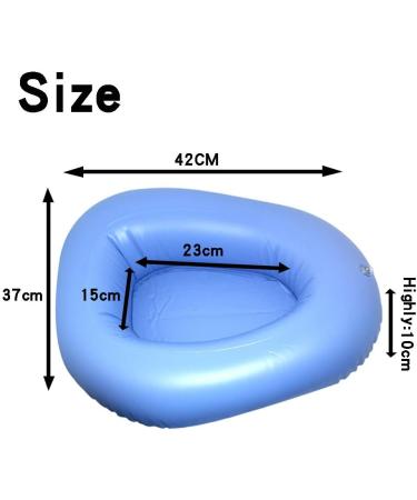 KIKIGOAL Washable Portable Inflatable Bed Pan for Elderly, Inflatable Stool Bedsore Toilet - Blue - Buy Online on GoSupps.com