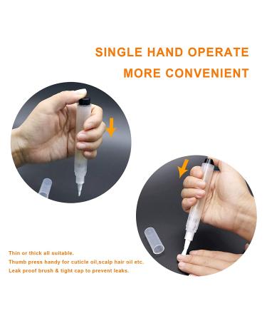 URGINO 3-Pack 6ml Refillable Cuticle Oil Pens - Easy Jojoba Oil Refill, Single Hand Press - Transparent Cosmetic Container Applicator Pens - Buy Online on GoSupps.com
