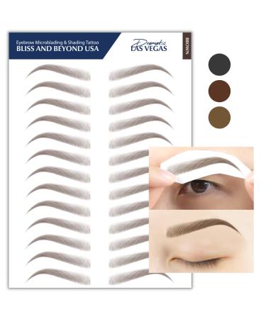 Bliss and Beyond USA | Microblading & Shading Tattoo | A combination of hair stoke and powdered brows | Non-toxic | Vegan friendly (Dramatic Las Vegas  Brown) Dramatic Las Vegas Brown - Buy Online on GoSupps.com