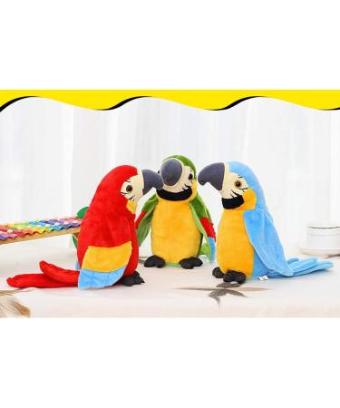 Talking Parrot Mimicry Pet Toy | Electronic Repeat Toy | Interactive Educational Plush Bird | Green Stuffed Animal | Perfect Gift for Birthday or Christmas - Buy Online on GoSupps.com