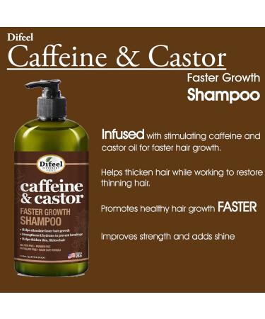 Difeel Caffeine & Castor Shampoo & Conditioner Set - 2PC for Faster Hair Growth | 33.8 oz | International Shipping Available - Buy Online on GoSupps.com