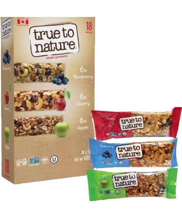 True-to-Nature Snack Bars 18 x 35g - These snack bars are Non-GMO Gluten-Free Vegan and Kosher - Buy Online on GoSupps.com