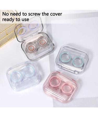 Seewavom 4PCS Contact Lens Cases with Tweezers - Transparent Colorful Holder for Daily Use | 4 Colors - Buy Online on GoSupps.com