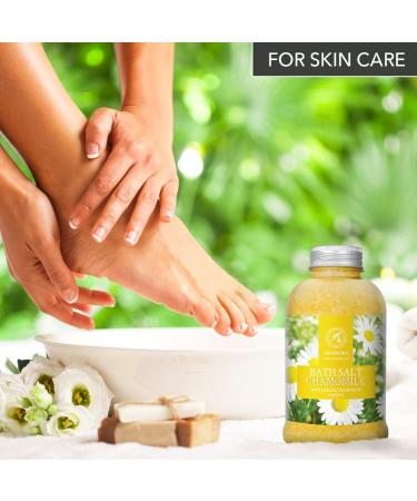 Bath Sea Salt Chamomile 21.16 Oz (600g) | Natural Chamomile Extract for Relaxing Bath Soak | Muscle Relaxation & Aromatherapy | Herb Bath Salt | Body Care Essential - Buy Online on GoSupps.com