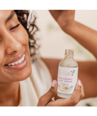 Revitalize Vegan Hyaluronic Acid Serum - Deep Hydration for Aging Skin | Hypoallergenic Face Serum with Organic Coconut & Jojoba Oil - 2 Oz - Buy Online on GoSupps.com