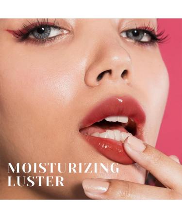 Hydrating Lip Glow Oil - Nourishing Plumping Glossy Balm - Rosewood Tint | Non-Sticky Lip Care 0.2 OZ - Buy Online on GoSupps.com