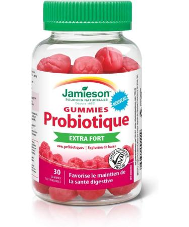 Jamieson Extra Strength Probiotic Gummies 30 Gummies & Vitamin C Gummies 60 Gummies Nutritional Supplement+ Gummies 250 mg - Buy Online on GoSupps.com