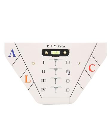 Stainless Steel Eyebrow Ruler Eyebrow Measuring Tool Semi Permanent Eyebrow Measuring Tool Eyebrow Makeup Template Ruler Eyebrow Stencil Ruler Sticker( (Level dragonfly ruler))