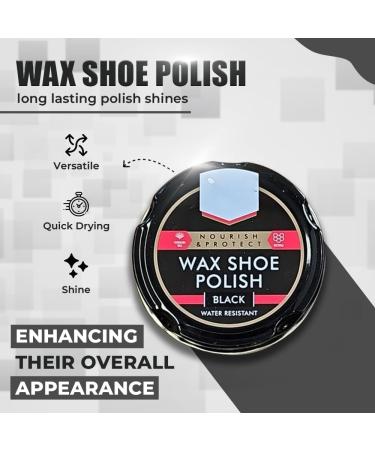 2 x Black Wax Shoe Polish 2 x Brown Wax Shoe Polish 50ML | Pack of 2 Each Water Resistant High Quality Smooth Shiny Polish Protection and Nourishing Shoe Care Cream Traditional Tin for Leather Shoes - Buy Online on GoSupps.com