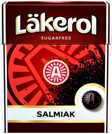24 Boxes x 25g of L kerol (Lakerol) Salmiak - Swedish Salty Liquorice Licorice Salmiak Sugar Free Stevia Pastilles Lozenges Drops Dragees Candies Sweets