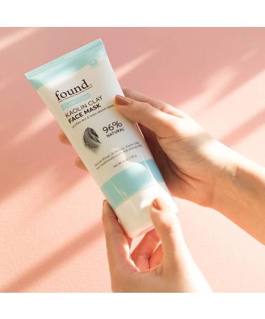 FOUND Skincare Kaolin Clay Face Mask 6 oz | Clarifying & Purifying | Absorbs Excess Sebum | 96% Natural - International Shipping Available - Buy Online on GoSupps.com