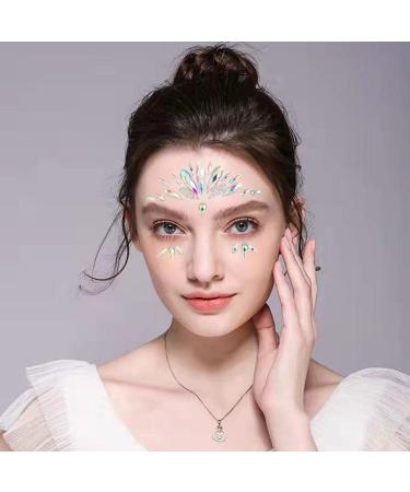 Mermaid Face Gems Jewels Stickers - Euphoria Makeup Stick-on Rhinestones for Women - Rave Party & Festival Glitters - Buy Online on GoSupps.com