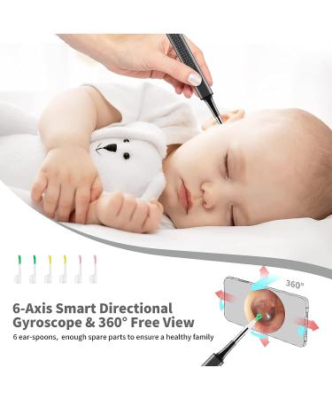 VIVP Wireless Otoscope with Camera | 1080P FHD Ear Wax Removal Kit | 6 LED Lights | for Smart Phones & Tablets | Ear Cleaning Tool Kit | Grey - Buy Online on GoSupps.com