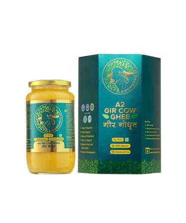 GirOrganic Grass Fed A2 Ghee | Clarified Butter (32Oz) - Unsalted Gir Cow Ghee Butter - Organic Ghee Oil - Pasture Raised, Non-GMO, Lactose-Free 32Oz 32 Fl Oz (Pack of 1) - Buy Online on GoSupps.com