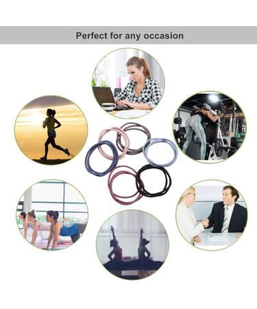 Tevkmuzz 100 Multicolor Elastic Hair Ties - 3mm Hair Bands for Women & Girls - Buy Online on GoSupps.com