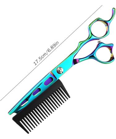Haircut Scissors 2 in 1 Hair Cutting Scissors with Detachable Comb 6.9'' Barber Scissors Stainless Steel Professional Hair Scissors for Barber Shop Salon Home Use Green Hair Cutting Scissors - Buy Online on GoSupps.com