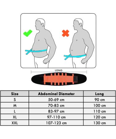 Innoti Back Band for Men & Women - Adjustable Lumbar Support Belt for Sports & Work - Compression Back Support - Orange XL (97-110 cm) - Buy Online on GoSupps.com