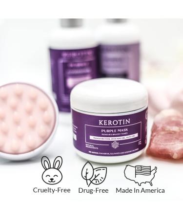 Kerotin Purple Hair Mask - Nourishing Mask for Blondes & Silver Hair - Removes Brassy Tones - Paraben & Sulfate Free - Buy Online on GoSupps.com
