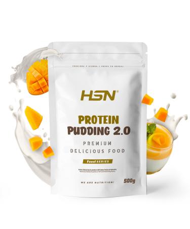 HSN HSN Protein Pudding | Mango Cream Flavor 500g 13 servings per pack | With whey protein | Very easy to prepare | Low in calories no added sugar | Non-GMO vegan free