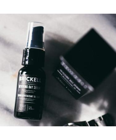 Brickell Men's Anti Aging Reviving Day Face Serum - Natural & Organic with Hyaluronic Acid & Protein Peptides - 1oz - Buy Online on GoSupps.com
