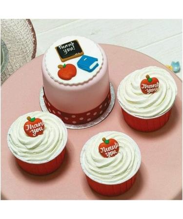 Thank You Apple Sugar Decorations - 12 piece - single - Buy Online on GoSupps.com