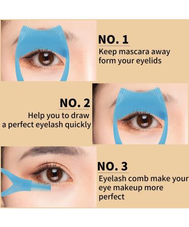 Vukehon Eyelash Brush 3 Pack 3 in 1 Mascara Shield eyelash separator tool eyelash comb separator Lash Tool Useful Cosmetic Helper - Buy Online on GoSupps.com
