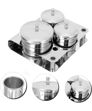 FOMIYES 5 Sets Nail Art Storage Jar Container with Lid Metal Bracket Manicure Cup Dappen Dish Cup Mini Nail Polish Kit U as Acrilicas Metal Holder Metal Stand Liquid Stainless Steel Tool - Buy Online on GoSupps.com